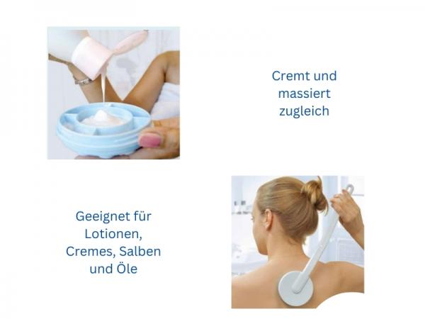 Lotion-Creamer WEIß-MINT Eincremehilfe Creamer Waschhilfe