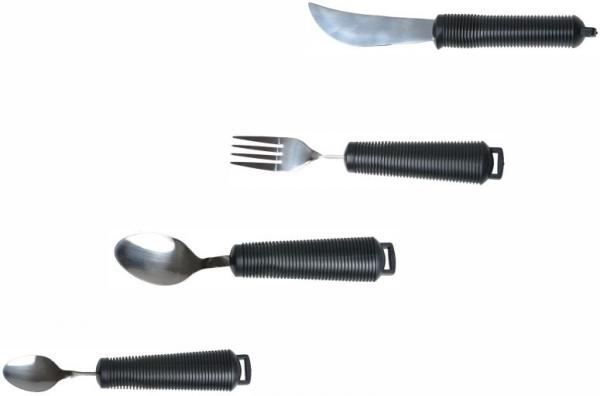 Besteck FLEX 4-teiliges Set (Messer,Gabel, Esslöffel, Teelöffel) Seniorenbesteck